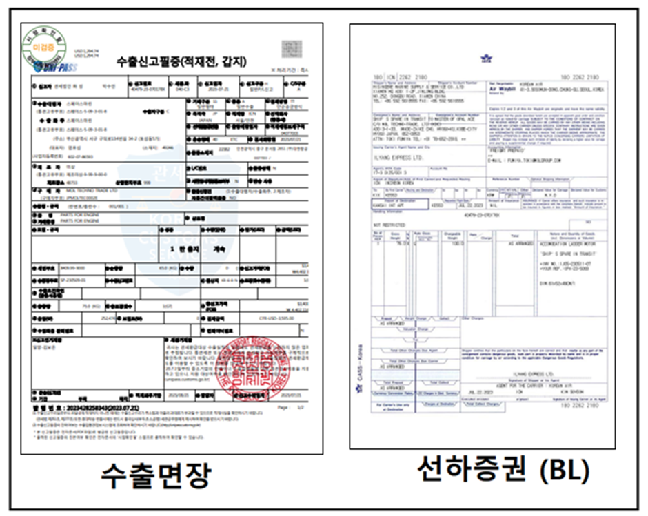 수출면장, 선하증권 (BL)
