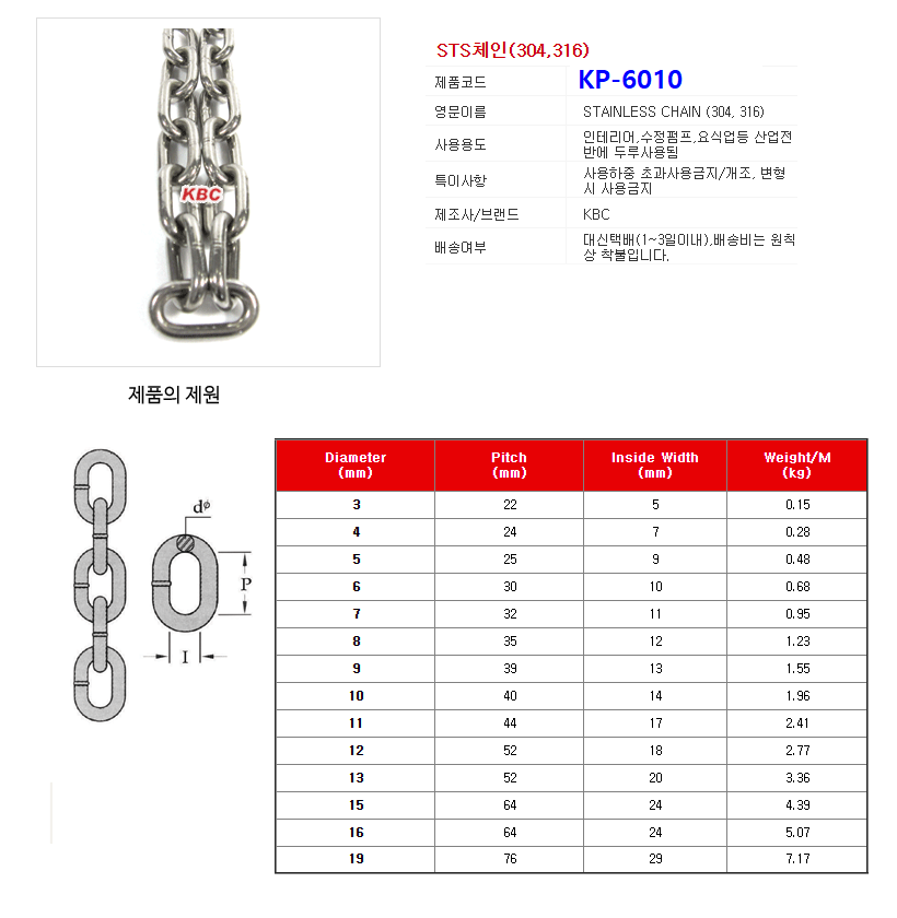 스텐레스 체인