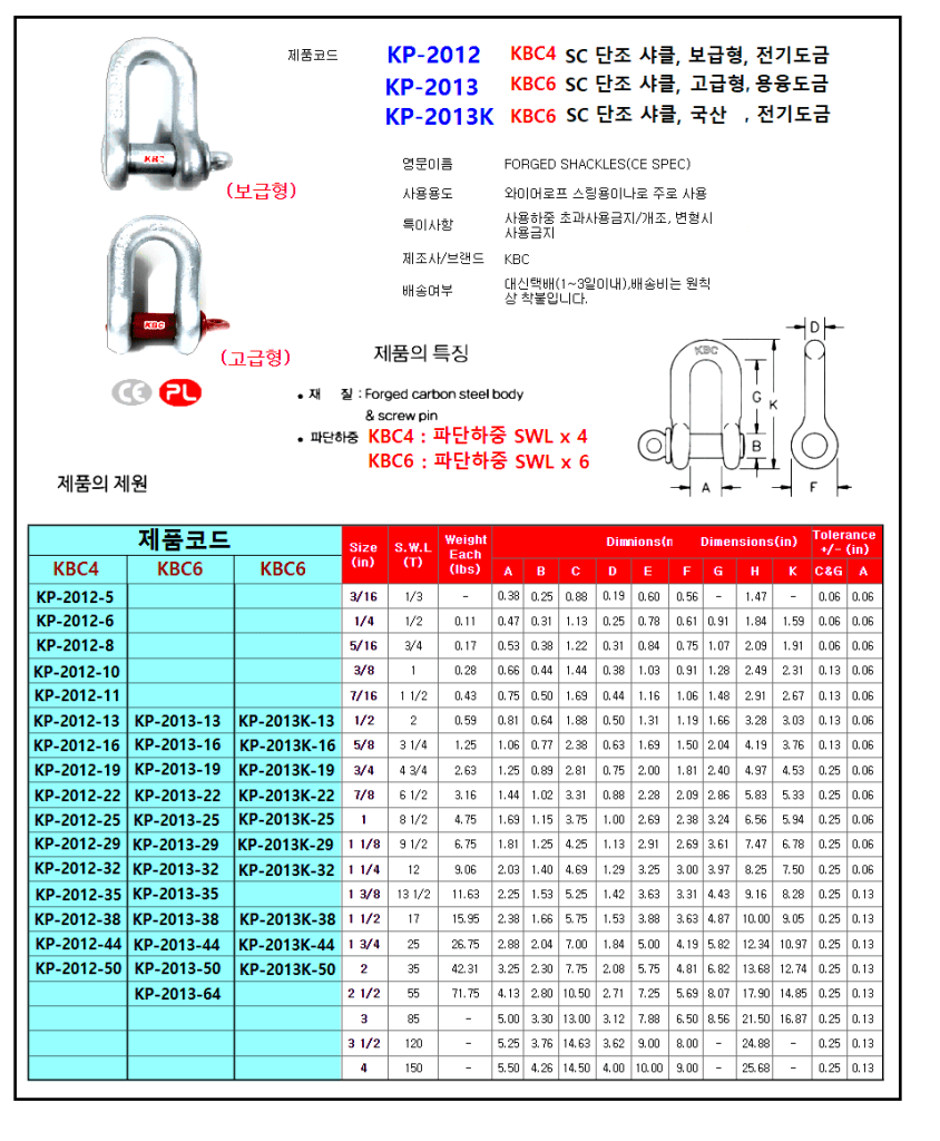 SC 단조샤클