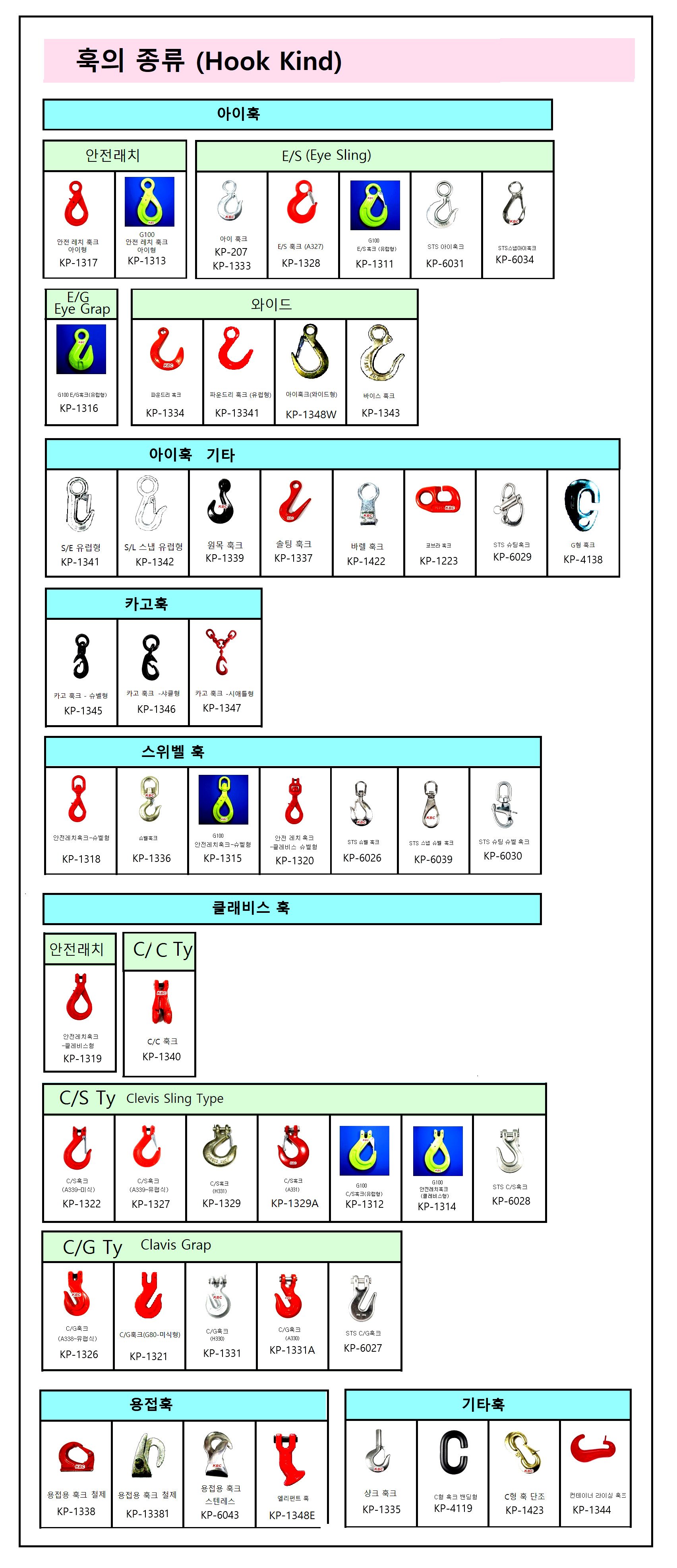 훅의 종류
